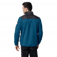 Jack Wolfskin Fleece Jacket DNA Grizzly - windproof, padded shoulder area - cobalt blue Men